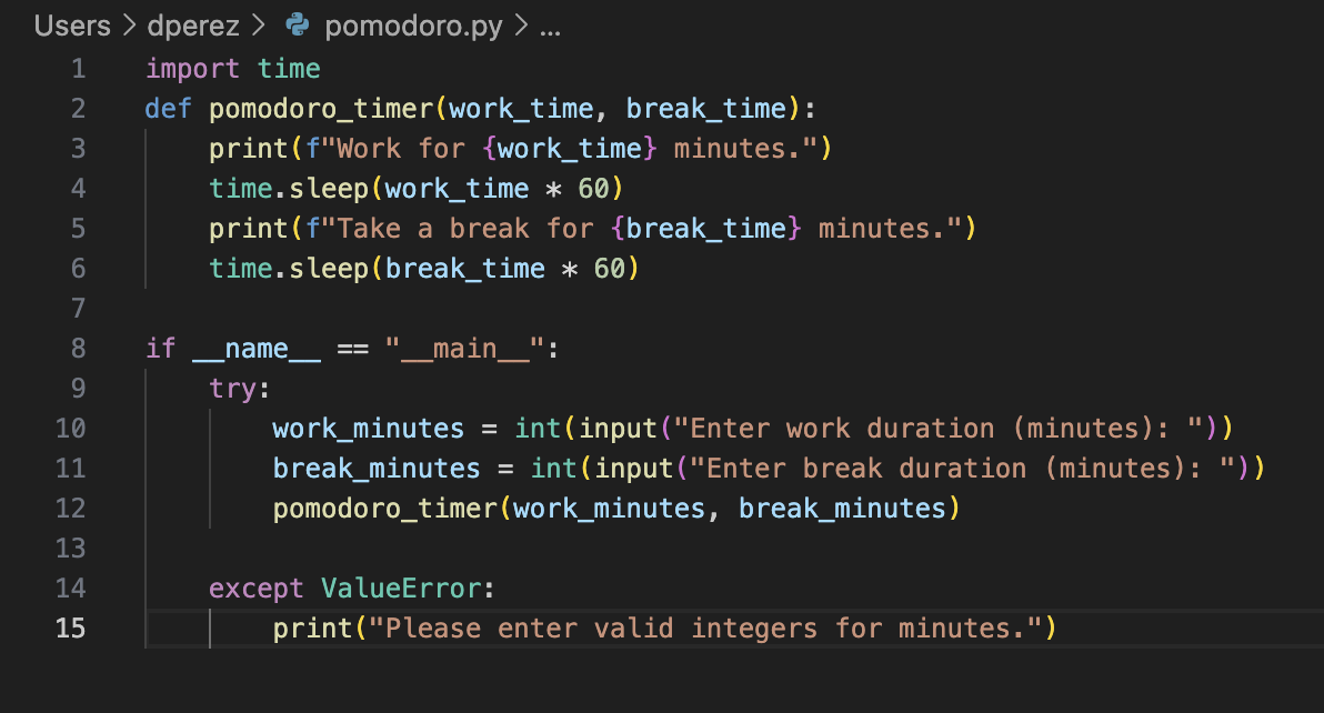Day 2 — Pomodoro timer