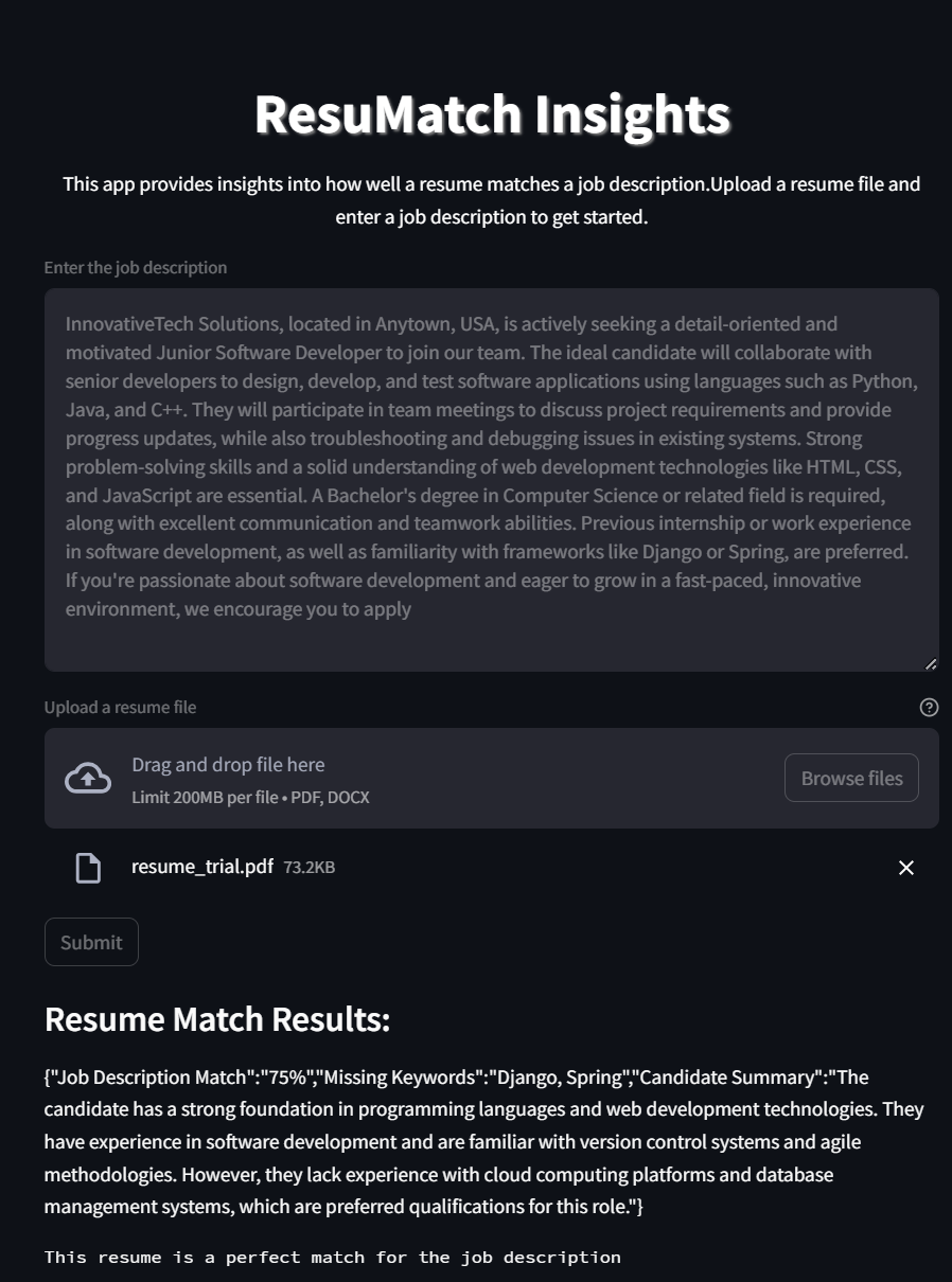 Resume Parser screenshot (click to enlarge)